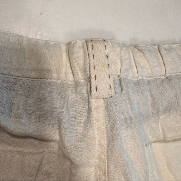 Zara Girls Linen Blend Pants Sz 11-12 Years Roll Tab Leg Pockets NWOT - Picture 14 of 16